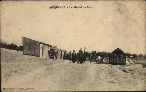 Ak Mequinez Meknès Marokko, Le Marche du Camp