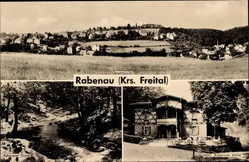 Ak Rabenau im Erzgebirge, Rabenauer Grund, HOG Rabenauer Mühle