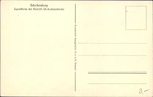 Ak Scheibenberg im Erzgebirge Sachsen, Jugendheim der Bischöfl. Methodistenkirche