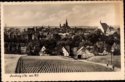 Ak Freiberg in Sachsen, Blick auf den Ort von N. O.