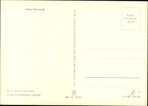 Ak Tharandt im Erzgebirge, Teilansicht Ober Tharandt