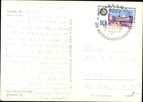 Ak Tharandt im Erzgebirge,  Oberer Stadtteil