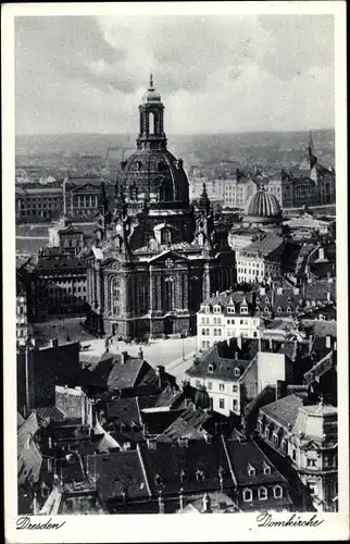 Ak Dresden Altstadt, Blick auf die Domkirche, Frauenkirche
