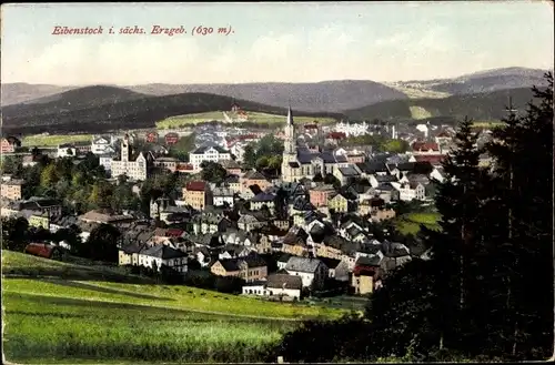 Ak Eibenstock im Erzgebirge Sachsen, Panorama