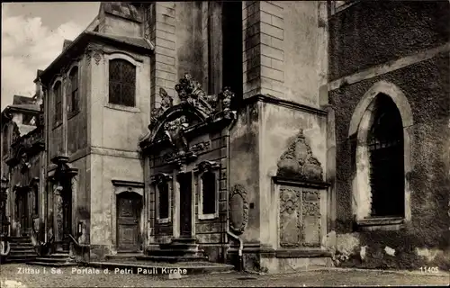 Ak Zittau in Sachsen, Portale d. Petri Pauli Kirche