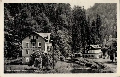 Ak Hohnstein Sächsische Schweiz, Hotel zum Polenztal