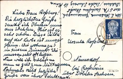 Ak Stadt Wehlen an der Elbe Sächsische Schweiz, Genesungsheim der SVA Sachsen