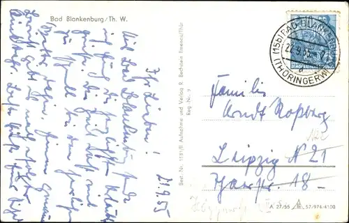Ak Bad Blankenburg in Thüringen, Straßenpartie