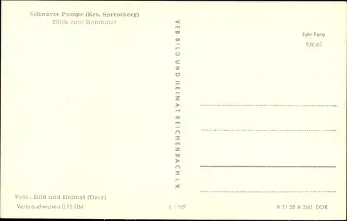 Ak Spremberg in der Lausitz, Schwarze Pumpe, Blick zum Kombinat