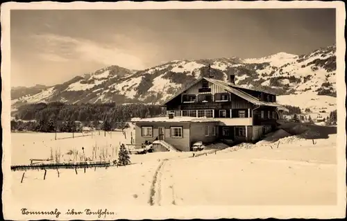 Ak Sonthofen im Oberallgäu Schwaben, Wintersportheim und Moorbad Sonnenalm, Sonnenalp, Winter