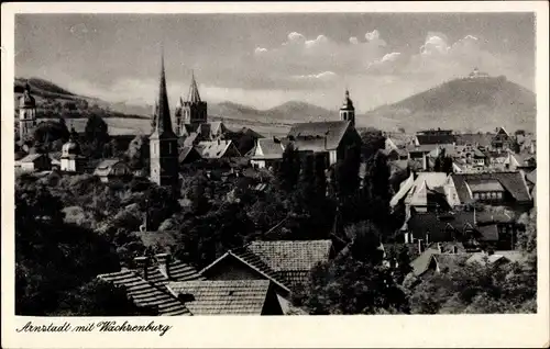 Ak Arnstadt in Thüringen, Panorama mit Veste Wachsenburg