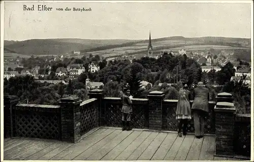 Ak Bad Elster im Vogtland, Blick von der Bettybank