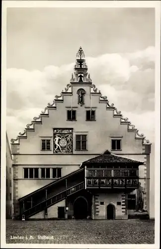 Ak Lindau im Bodensee Schwaben, Rathaus