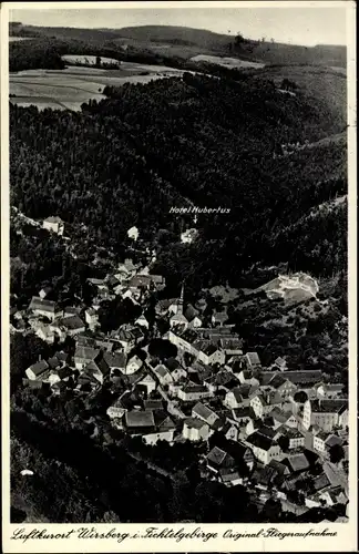 Ak Wirsberg im Fichtelgebirge, Panorama, Hotel Hubertus, Fliegeraufnahme