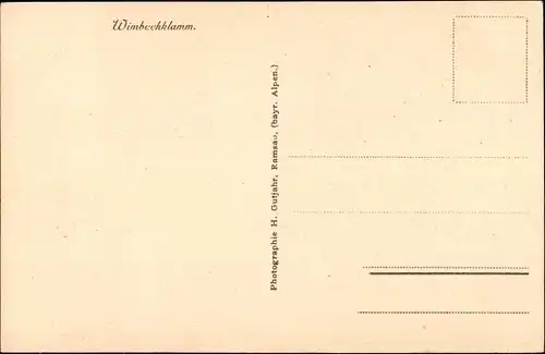 Ak Ramsau im Berchtesgadener Land Oberbayern, Wimbachklamm