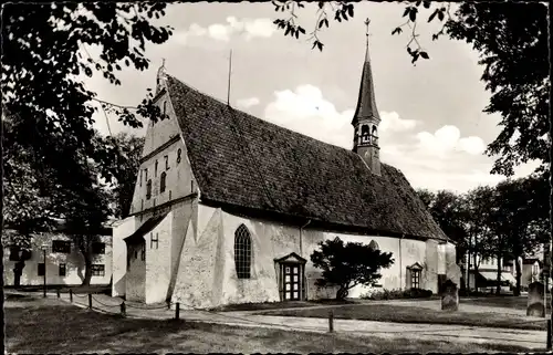 Ak Nordseebad Büsum, Kirche aus dem 15. Jahrhundert, Außenansicht