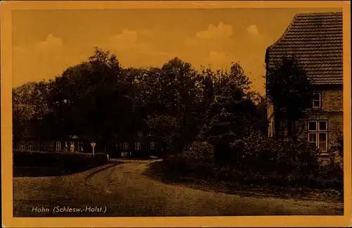 Ak Hohn in Schleswig Holstein, Straßenpartie, Häuser