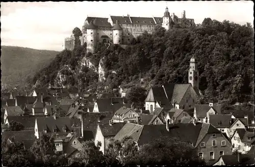 Ak Heidenheim an der Brenz Württemberg, Teilansicht mit Schloss Hellenstein