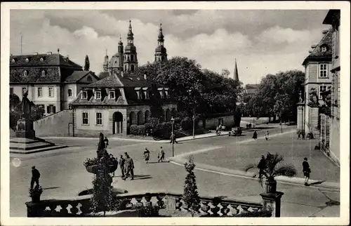 Ak Fulda in Hessen, Blick vom Kurfürst auf Bonifaziusdenkmal, Hauptwache, Dom , Schloss