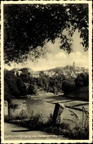 Ak Kyllburg in der Eifel, Durchblick zum Ort, Kurhotel Eifeler Hof