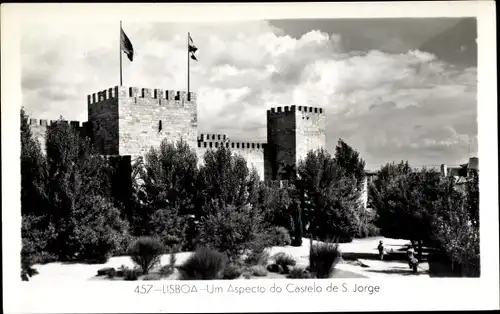 Ak Lisboa Lissabon Portugal, Um Aspecto do Castelo de S. Jorge