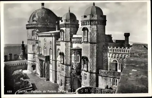 Ak Sintra Cintra Portugal, Fachada do Palacio da Pena