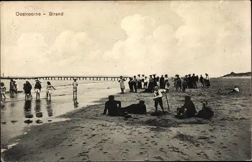 Ak Oostvoorne aan Zee Südholland, Strandpartie