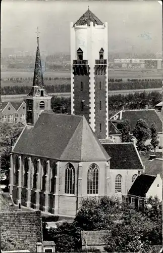 Ak Barendrecht Südholland, Kirche und Wasserturm