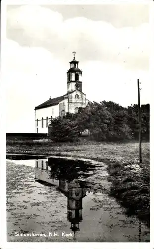 Ak Simonshaven Südholland, Ned. Herv. Kerk