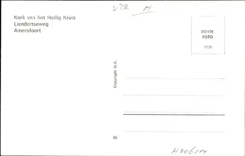 Ak Amersfoort Utrecht Niederlande, Kerk van het Heilig Kruis