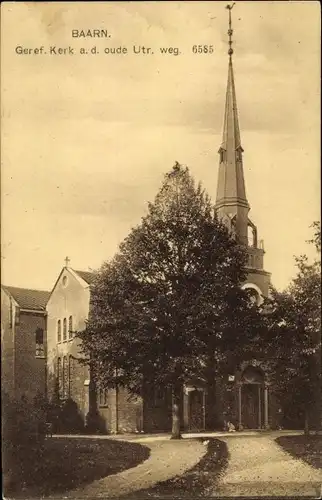 Ak Baarn Utrecht Niederlande, Geref. Kerk, oude Utr. weg