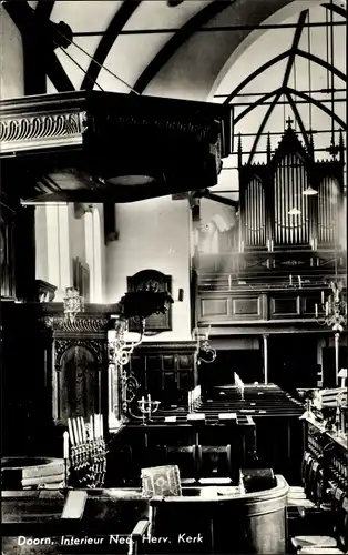 Ak Doorn Utrecht Niederlande, Interieur Ned. Herv. Kerk