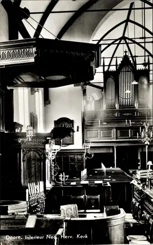 Ak Doorn Utrecht Niederlande, Interieur Ned. Herv. Kerk