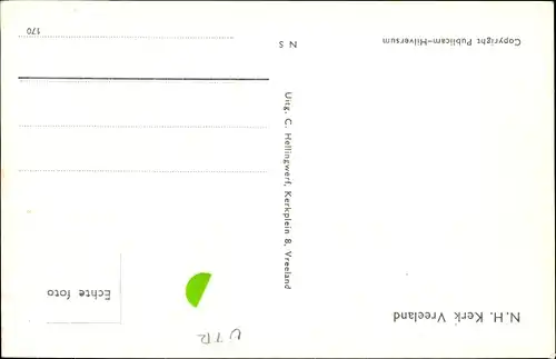 Ak Vreeland Utrecht, Ned. Herv. Kerk, Innenansicht