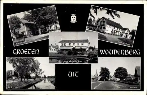 Ak Woudenberg Utrecht Niederlande, Stations Kaffeehuis, Hotel