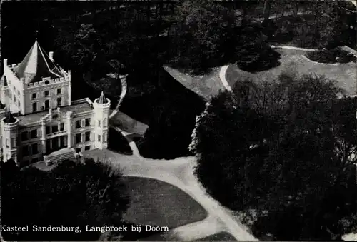 Ak Langbroek Utrecht Niederlande, Kasteel Sandenburg, Luftbild