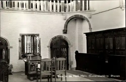 Ak Rhenen Utrecht, Koor in de Ned. Herv. Cunerakerk