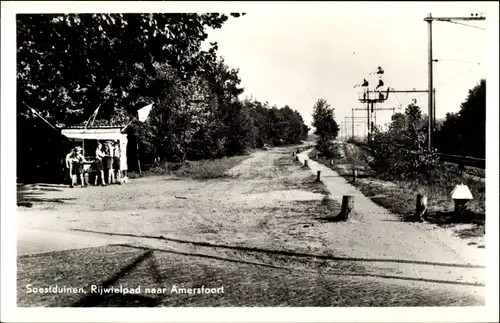 Ak Soestduinen Soest Utrecht Niederlande, Rijwielpad naar Amersfoort
