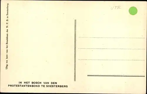 Ak Soesterberg Utrecht Niederlande, In het Bosch van den Protestantenbond