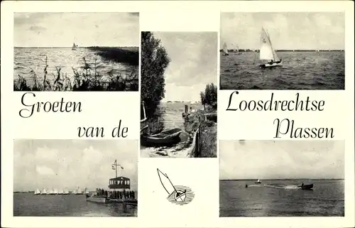Ak Loosdrecht Nordholland Niederlande, Op de Loosdrechtse Plassen, Segelboote