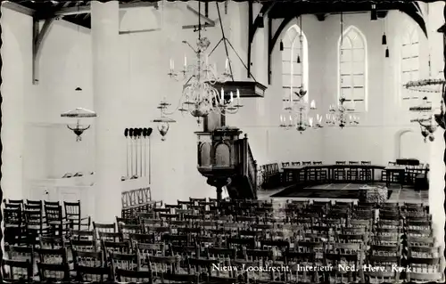 Ak Nieuw Loosdrecht Nordholland Niederlande, Ned. Herv. Kerk, Interieur