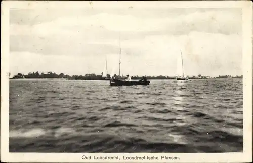 Ak Loosdrecht Nordholland Niederlande, Op de Loosdrechtse Plassen, Segelboot