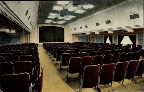 Ak Paquebot Liberté, CGT French Line, La Salle de Spectacle de 1re Classe