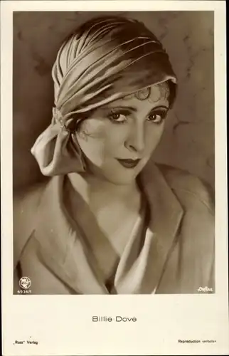 Ak Schauspielerin Billie Dove, Portrait, Ross Verlag 4934/1