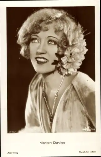 Ak Schauspielerin Marion Davies, Portrait, Ross Verlag 5092 1