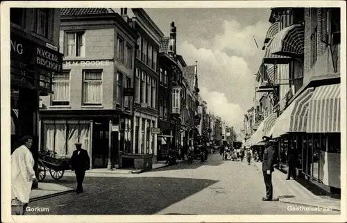 Ak Gorinchem Südholland Niederlande, Gasthuisstraat, Geschäfte