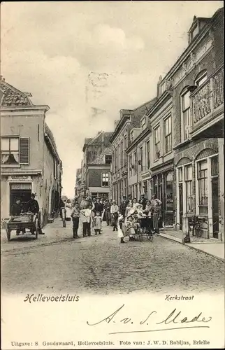 Ak Hellevoetsluis Südholland, Kerkstraat