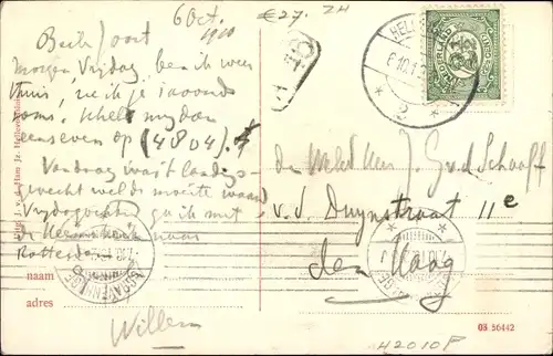 Ak Hellevoetsluis Südholland, Molenstraat, Windmühle