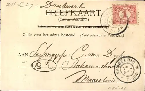 Ak Hellevoetsluis Südholland, Molenstraat, Windmühle