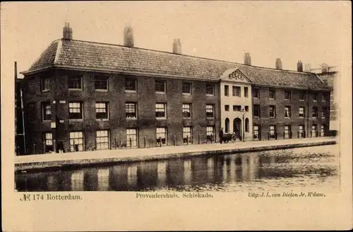 Ak Rotterdam Südholland Niederlande, Proveniershuis, Schiekade